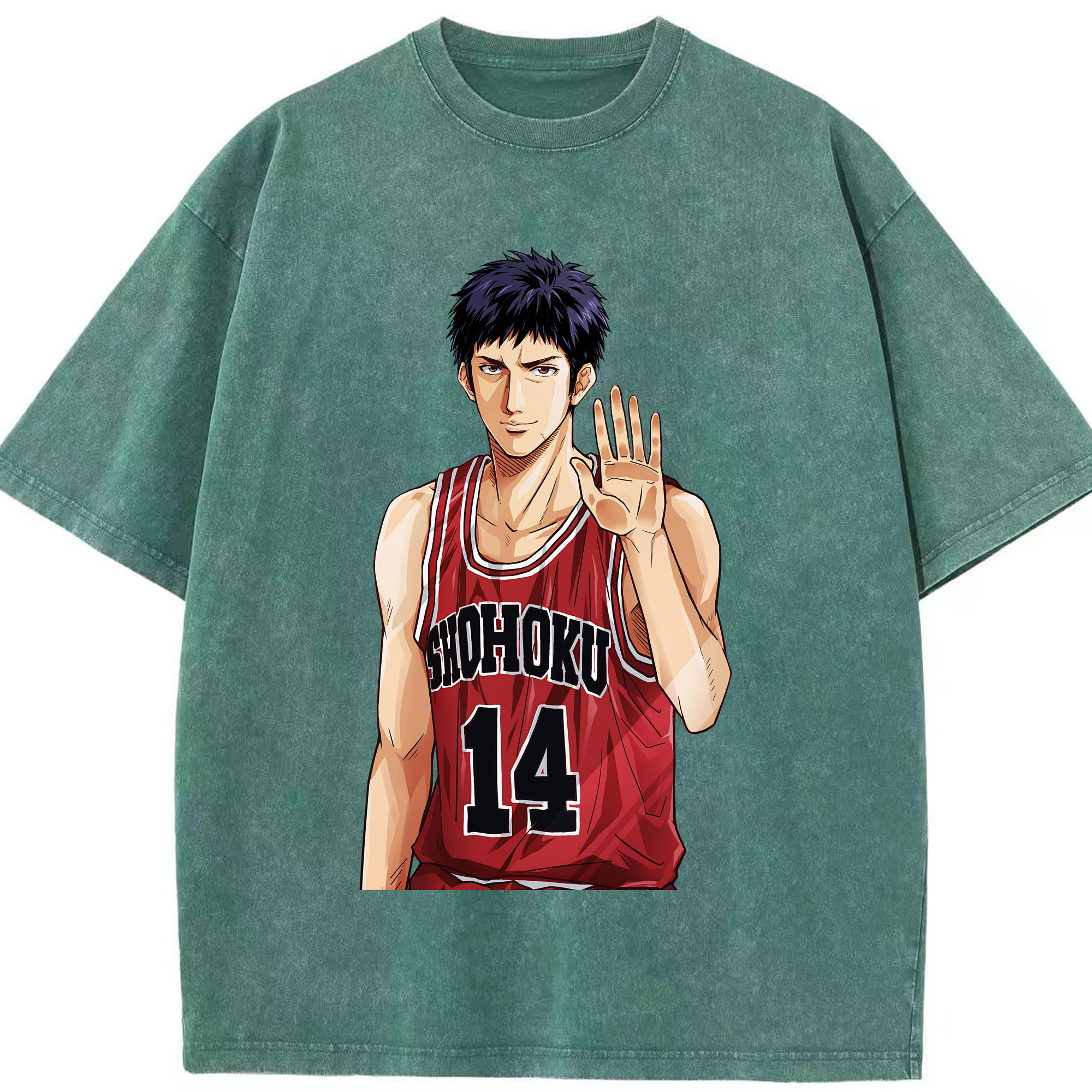 （画像用） SLAM DUNK／スラムダンク 綿100% ヴィンテージ風 半袖Tシャツ（フロントプリント）